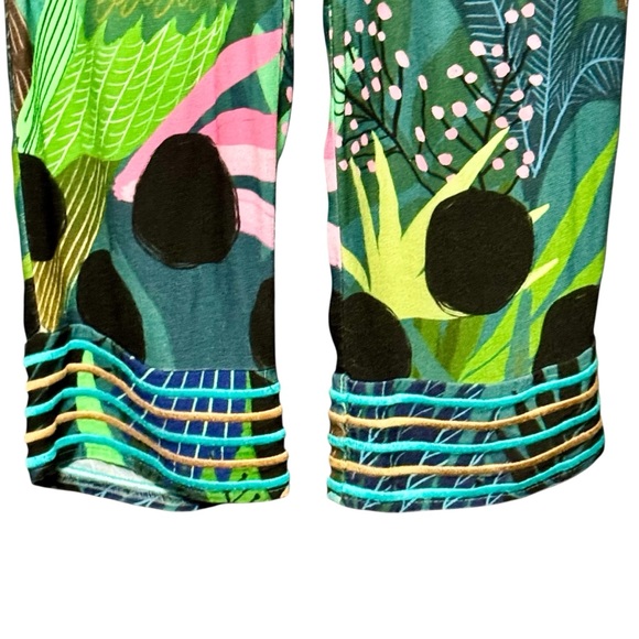 Farm Rio Anthropologie Tropique Tropical Bird Printed Elastic Waist Pants - Picture 8 of 14
